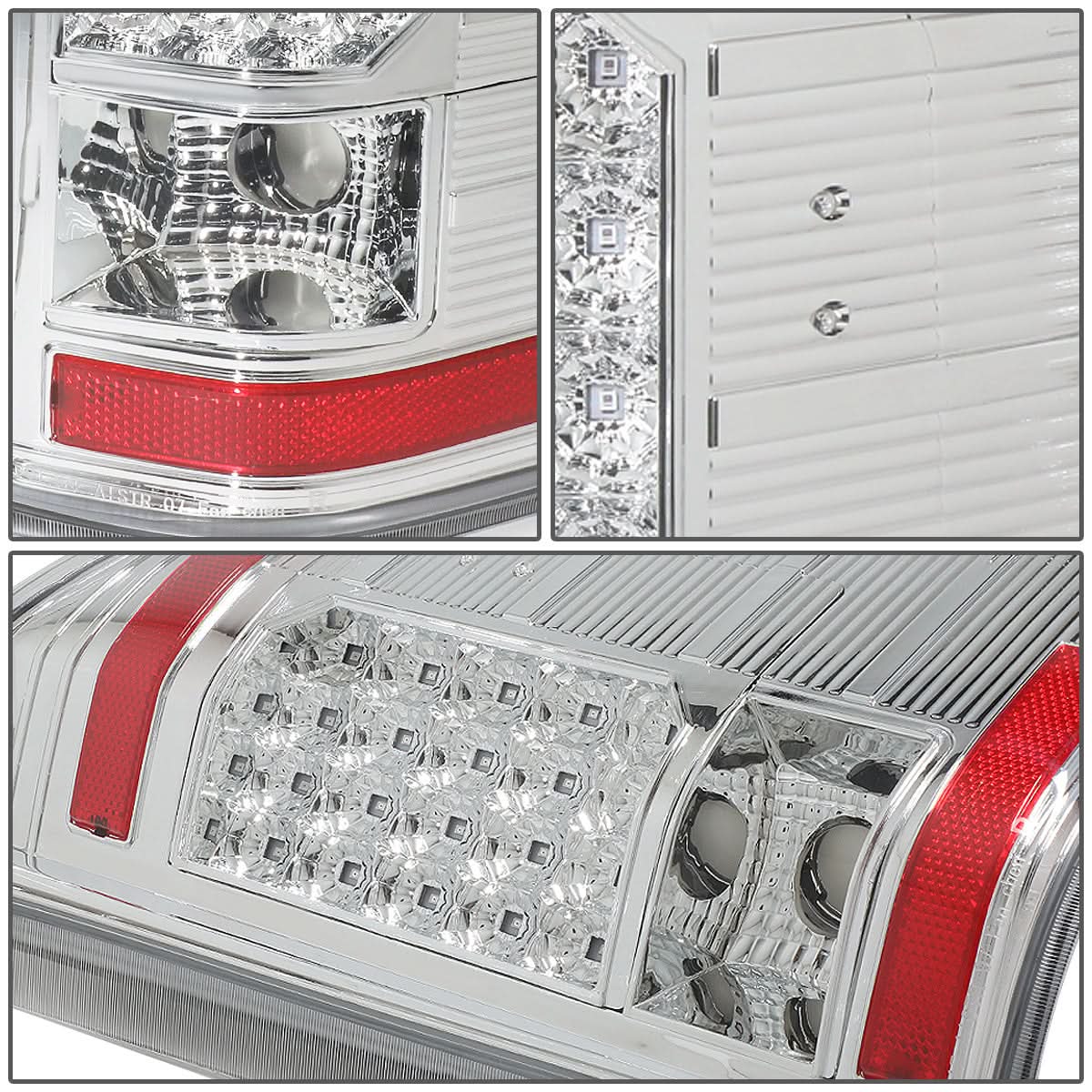 07-14 Chevy Silverado GMC Sierra LED Tail Lights - Chrome/Clear