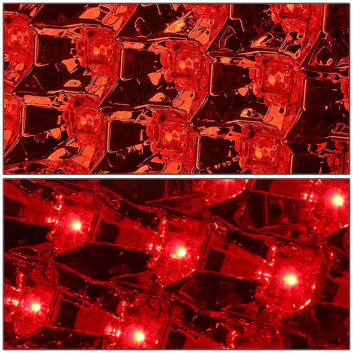 2007-2014 Chevrolet Silverado GMC Sierra LED Tail Lights Chrome Red