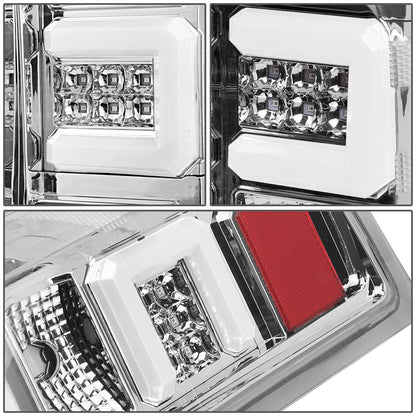 14-19 Chevy Silverado & GMC Sierra C-Bar LED Tail Lights Chrome/Clear