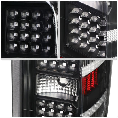 14-19 Chevy Silverado & GMC Sierra Dual LED Tail Lights Black/Clear