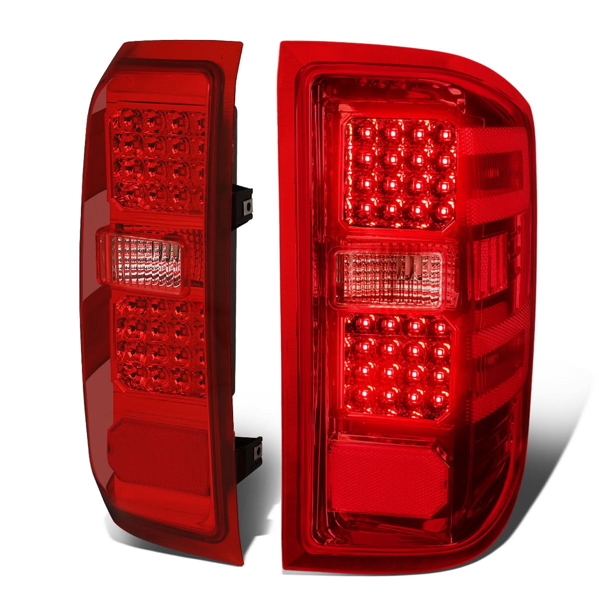 2014-2019 Chevrolet Silverado GMC Sierra Dual LED Tail Lights Chrome