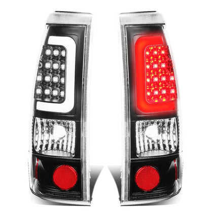 99-02 Chevy Silverado / GMC Sierra C-Bar 3D U-Halo LED Tail Lights