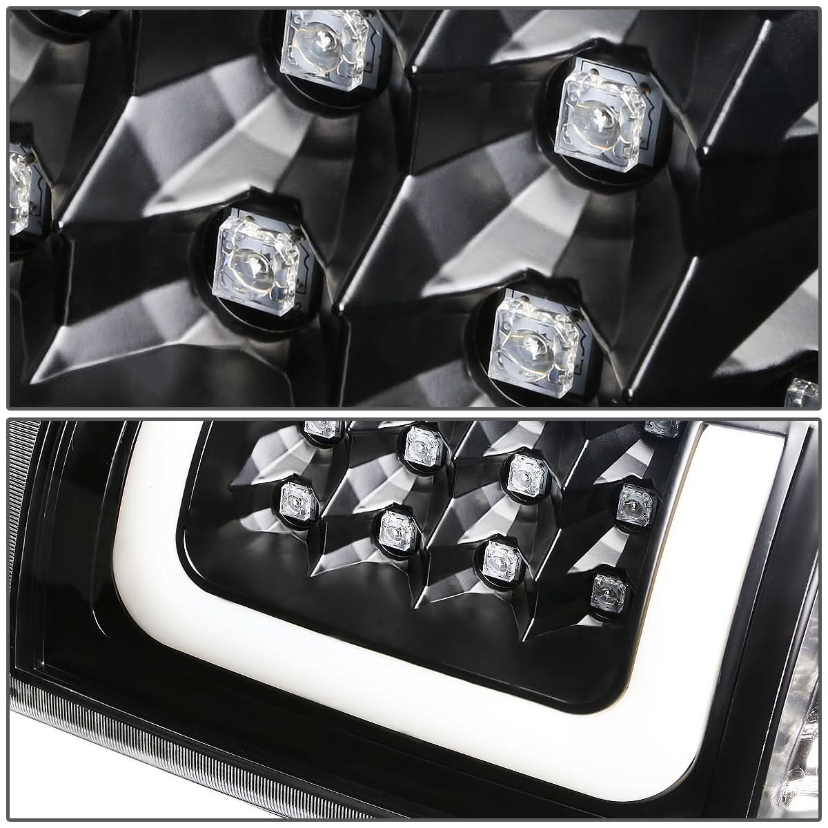 99-02 Chevy Silverado / GMC Sierra C-Bar 3D U-Halo LED Tail Lights
