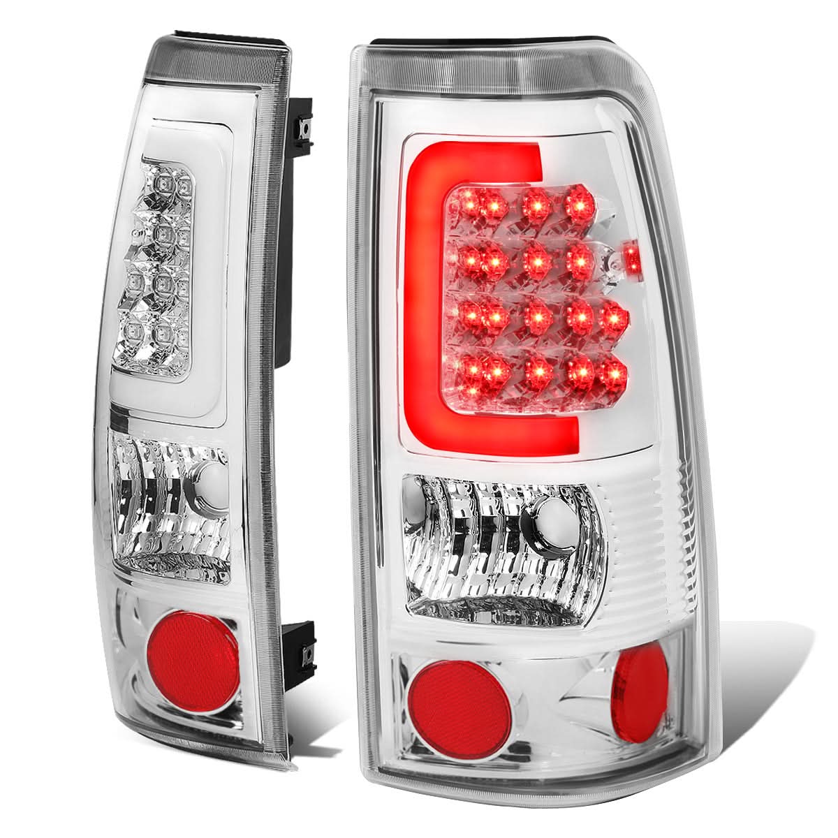 99-03 Chevrolet Silverado Sierra C-Bar 3D U-Halo LED Tail Lights
