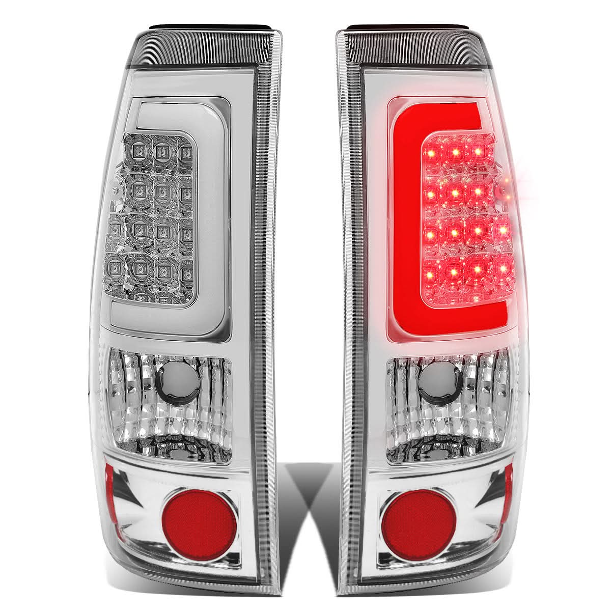 99-03 Chevrolet Silverado Sierra C-Bar 3D U-Halo LED Tail Lights