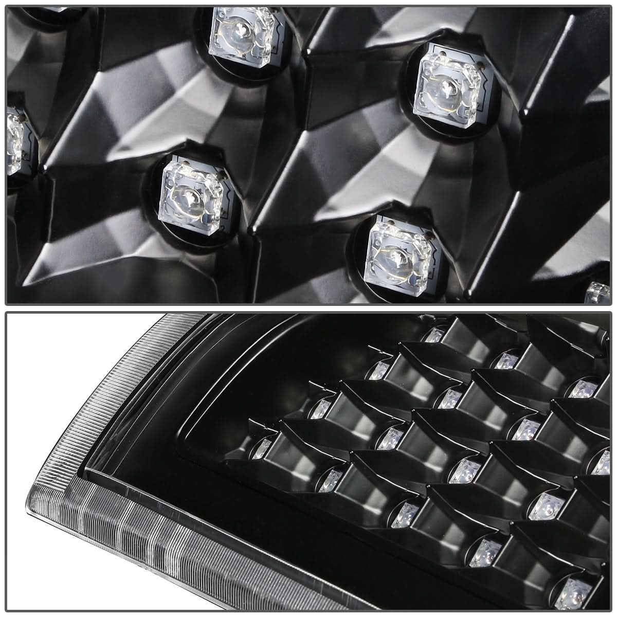 99-03 Chevrolet Silverado GMC Sierra LED Tail Lights Black Clear