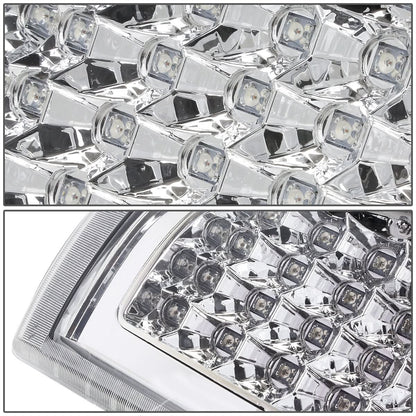 99-03 Chevrolet Silverado Sierra LED Tail Lights Chrome Clear