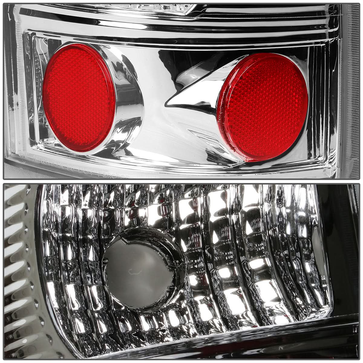 99-03 Chevrolet Silverado Sierra LED Tail Lights Chrome Clear
