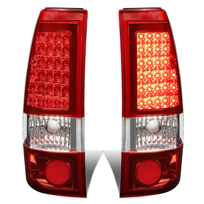 99-03 Chevrolet Silverado/GMC Sierra LED Tail Lights - Chrome Red