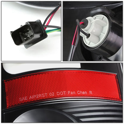 02-06 Dodge Ram C-Bar U-Halo LED Tail Lights Black/Clear