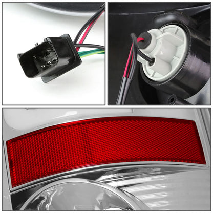 02-06 Dodge Ram C-Bar U-Halo LED Tail Lights Chrome Clear