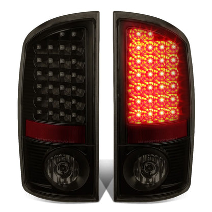 07-09 Dodge Ram 1500 2500 3500 LED Tail Lights - Black Smoke
