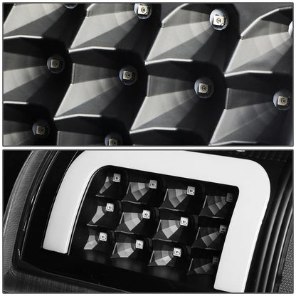 09-17 Dodge Ram 1500/2500/3500 C-Bar Style 3D LED Tail Lights Black/Clear
