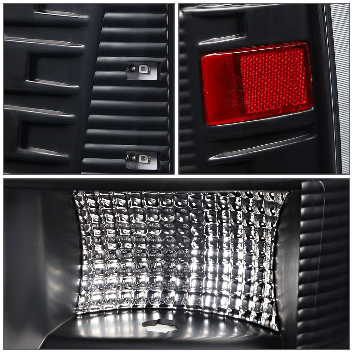 09-17 Dodge Ram 1500/2500/3500 C-Bar Style 3D LED Tail Lights Black/Clear
