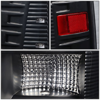 09-17 Dodge Ram 1500/2500/3500 C-Bar Style 3D LED Tail Lights Black/Clear