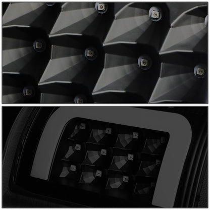 09-17 Dodge Ram 1500 2500 3500 C-Bar Style 3D LED Tail Lights Black/Smoke