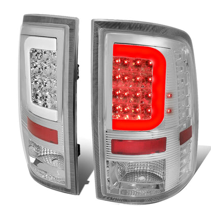 09-17 Dodge Ram C-Bar 3D LED Tail Lights Chrome/Clear