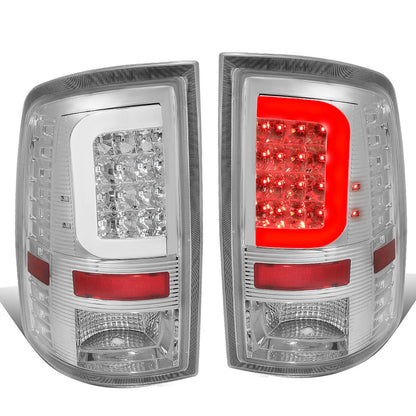 09-17 Dodge Ram C-Bar 3D LED Tail Lights Chrome/Clear