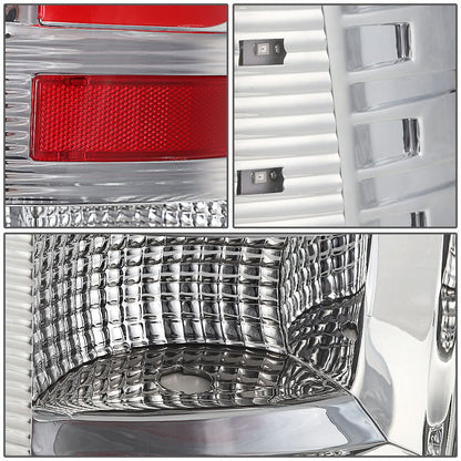 09-17 Dodge Ram C-Bar 3D LED Tail Lights Chrome/Clear