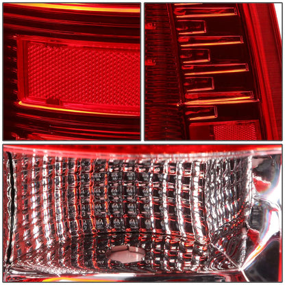 09-17 Dodge Ram C-Bar 3D LED Tail Lights Chrome Red