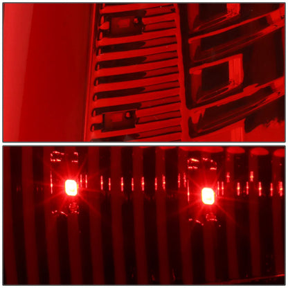 09-17 Dodge Ram C-Bar 3D LED Tail Lights Chrome Red