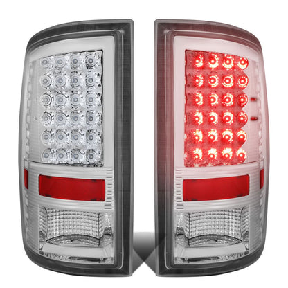 09-17 Dodge Ram 1500 2500 3500 LED Tail Lights Chrome Clear