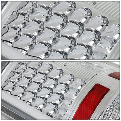 09-17 Dodge Ram 1500 2500 3500 LED Tail Lights Chrome Clear