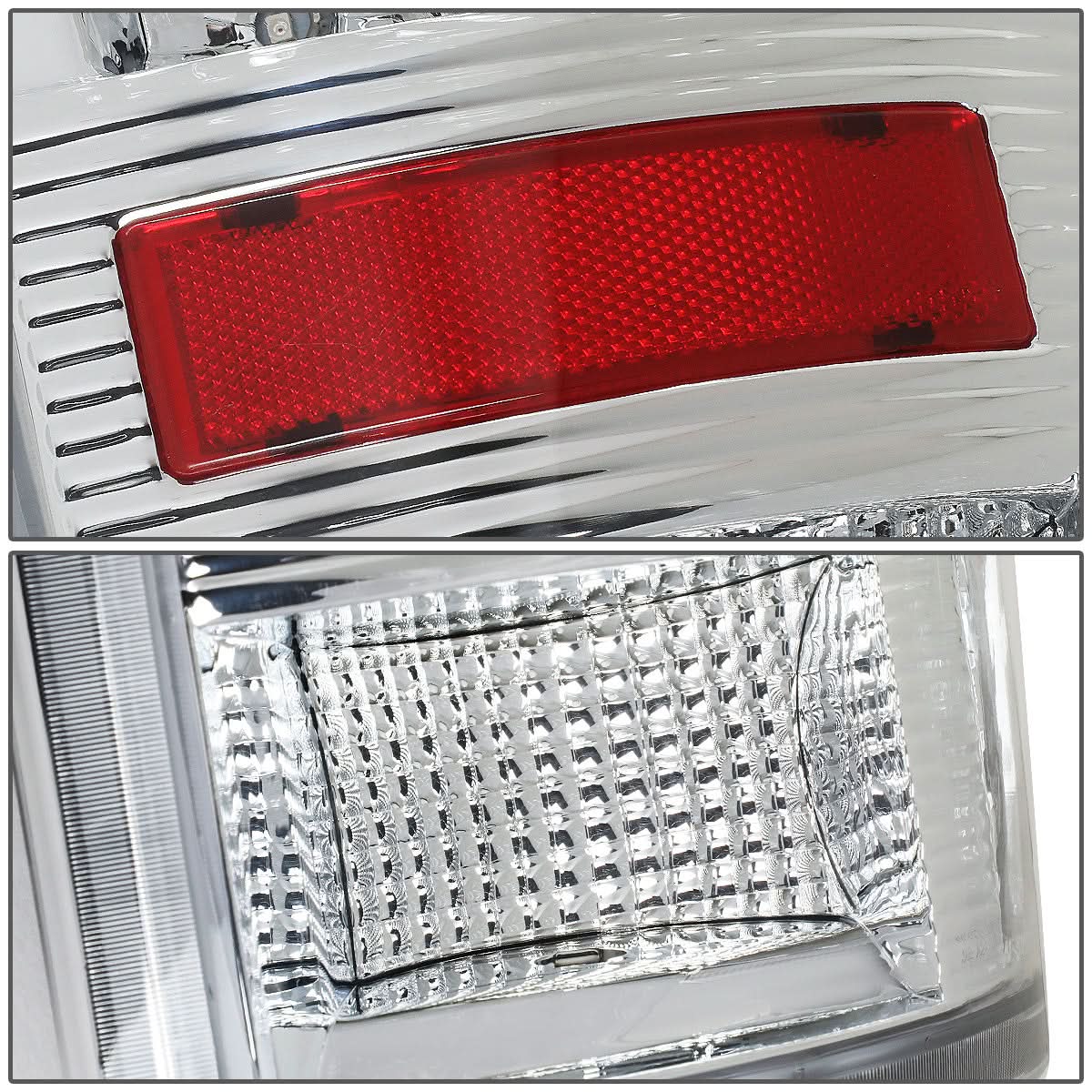 09-17 Dodge Ram 1500 2500 3500 LED Tail Lights Chrome Clear