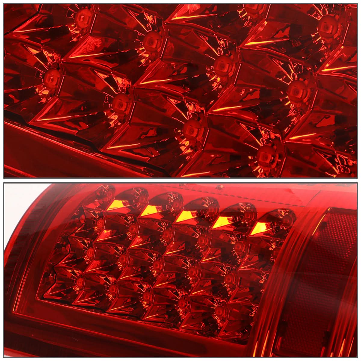 09-17 Dodge Ram LED Tail Lights Chrome Red