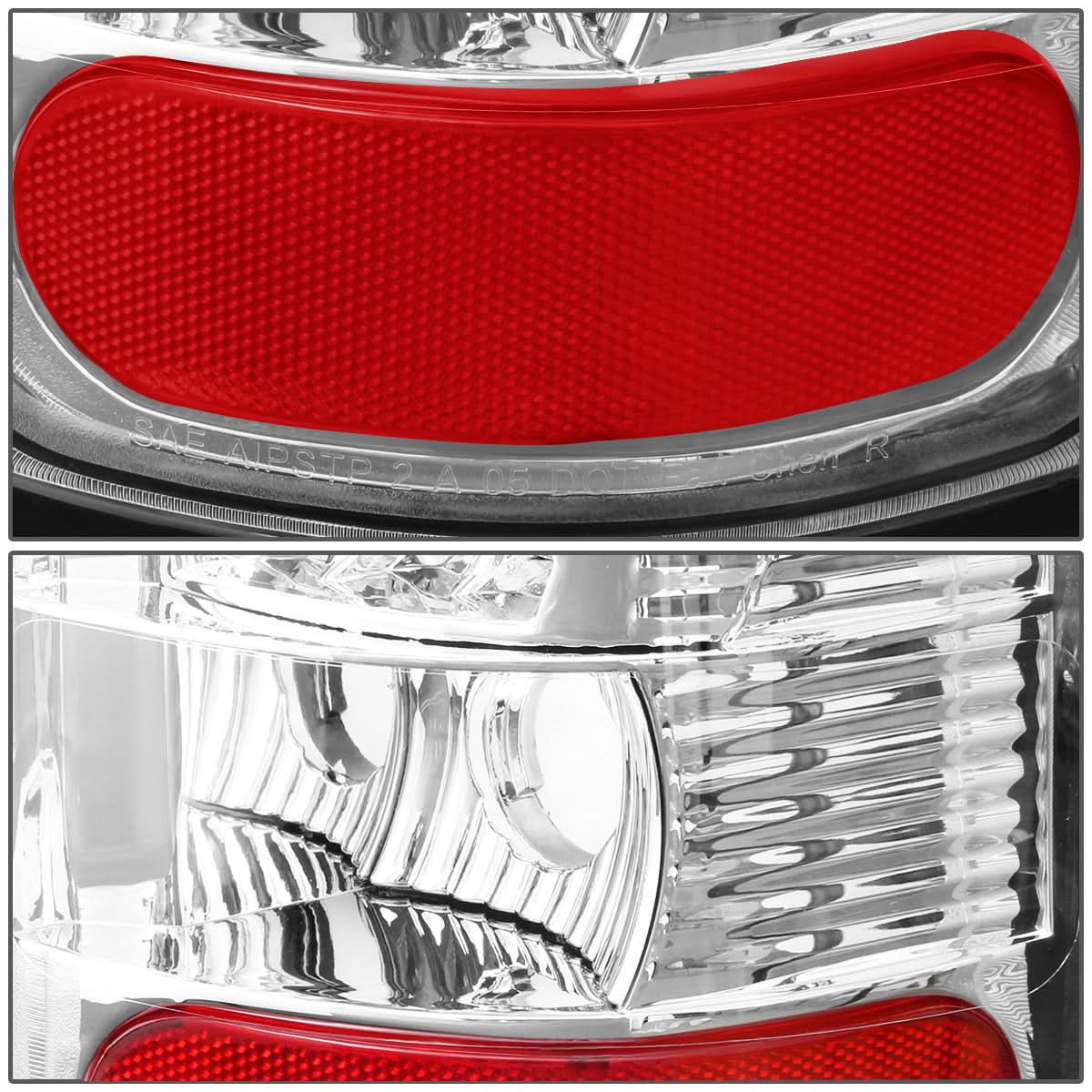 94-02 Dodge Ram LED Tail Lights - Chrome/Clear
