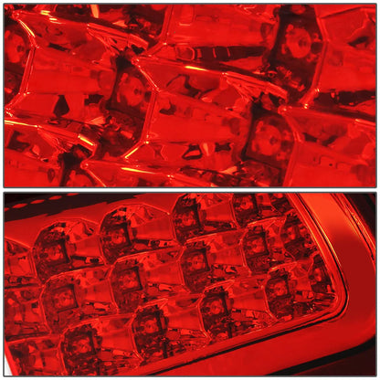 94-02 Dodge Ram LED Tail Lights Chrome Red
