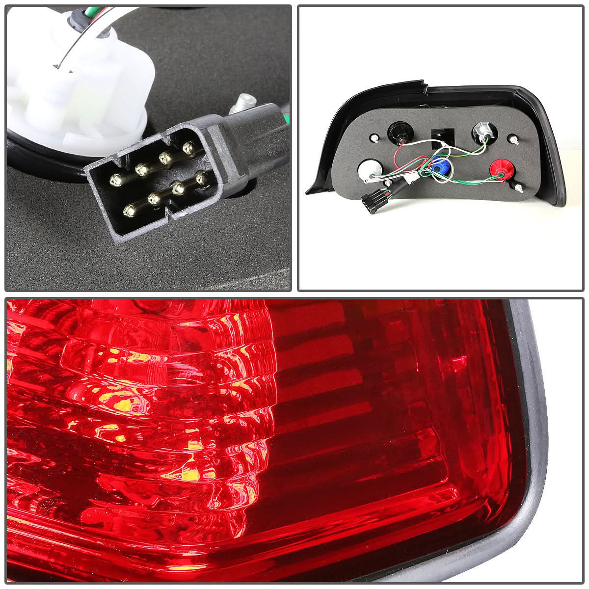 92-99 BMW 3 Series Red/Smoke Tail Lights