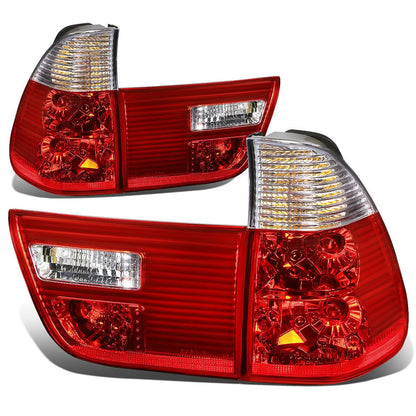 2000-2006 BMW X5 Red Clear Tail Lights