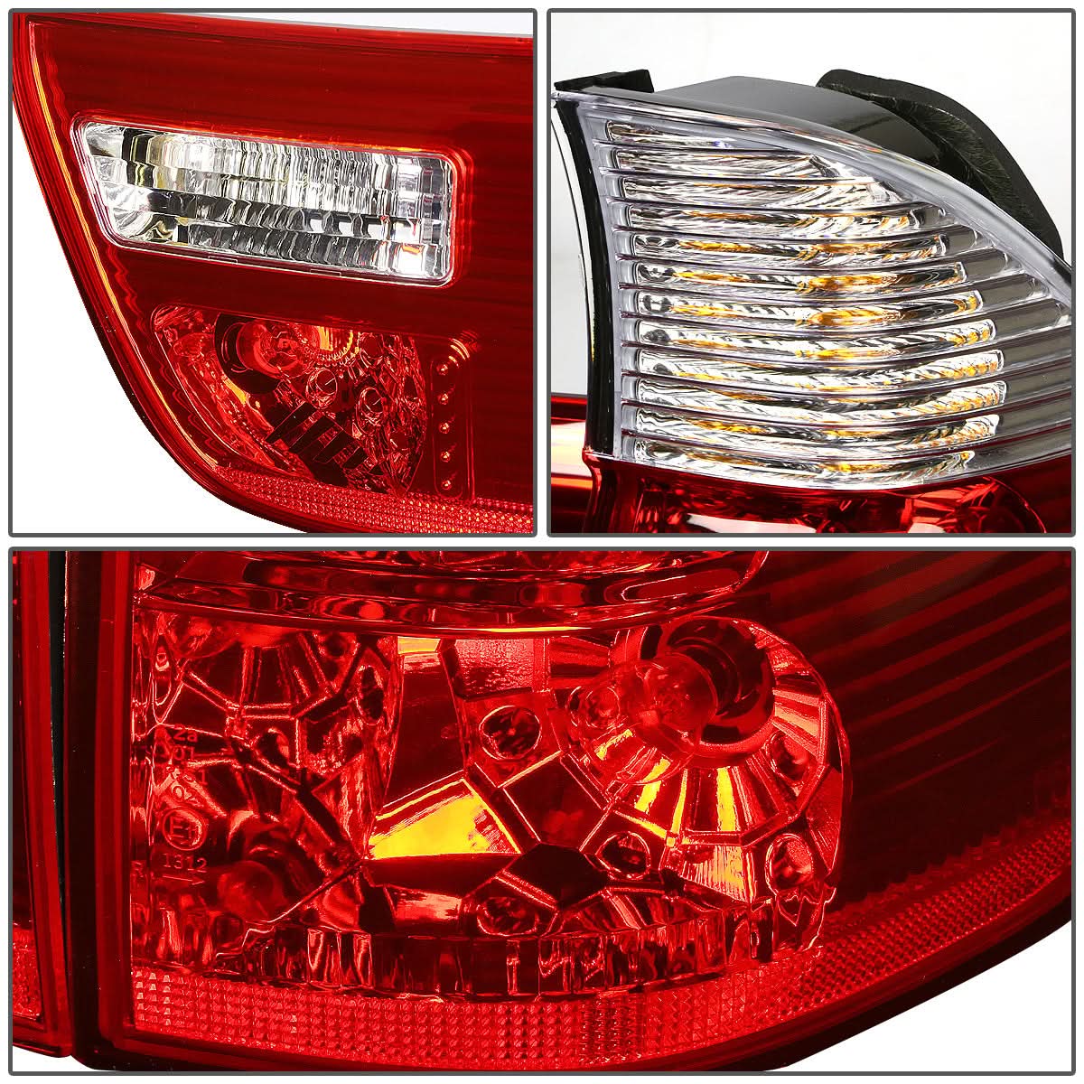 2000-2006 BMW X5 Red Clear Tail Lights