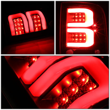 04-08 Ford F-150 3D Style Dual C-Bar LED Tail Lights - Black/Clear