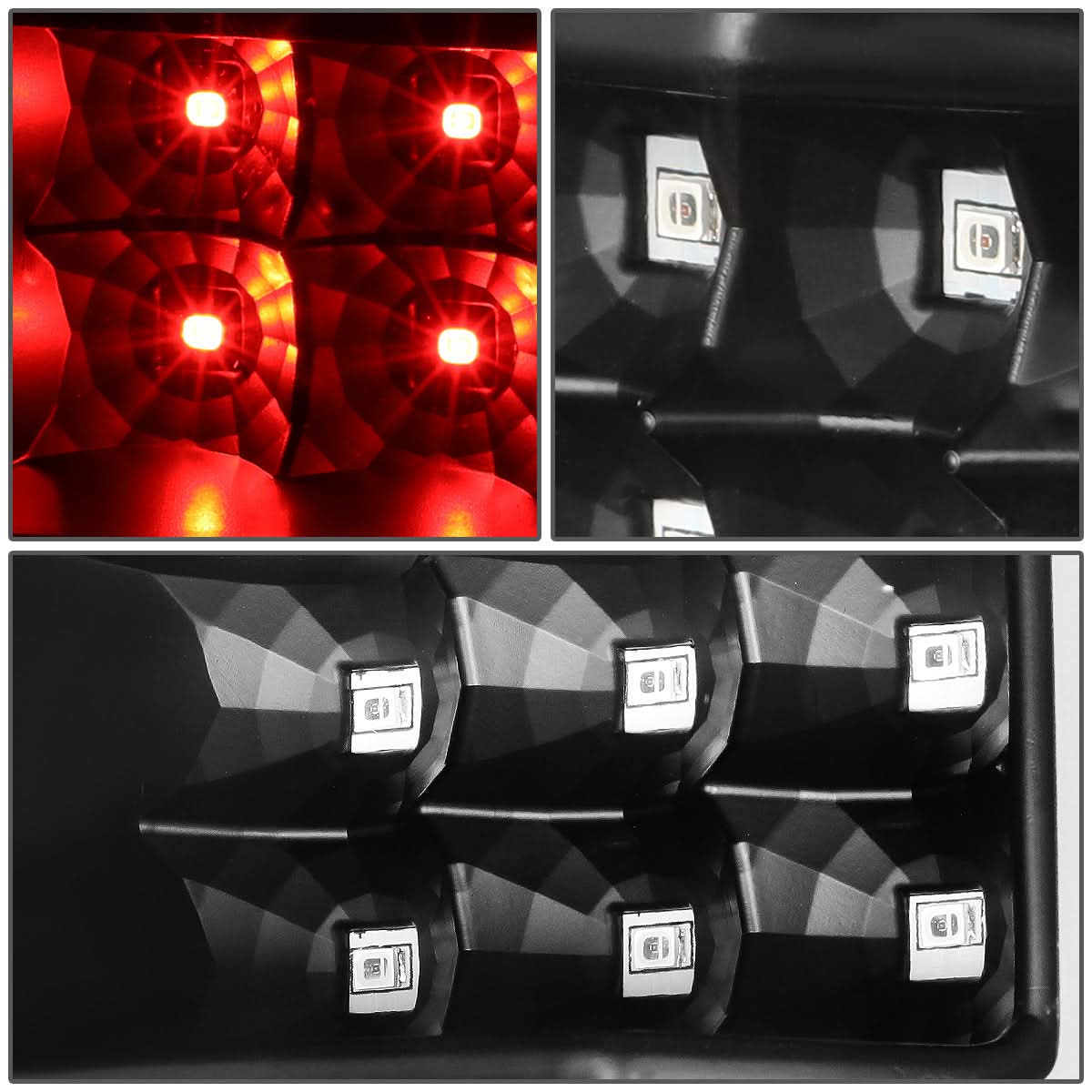 04-08 Ford F-150 3D Style Dual C-Bar LED Tail Lights - Black/Clear