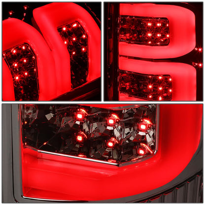 04-08 Ford F-150 3D Style Dual C-Bar LED Tail Lights - Chrome/Clear