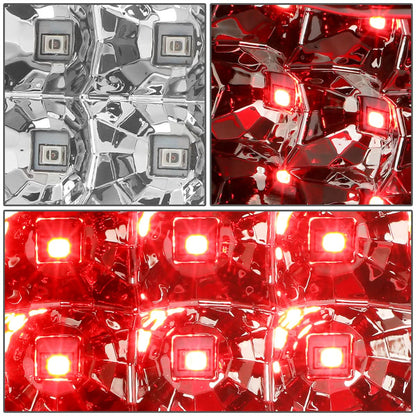 04-08 Ford F-150 3D Style Dual C-Bar LED Tail Lights - Chrome/Clear