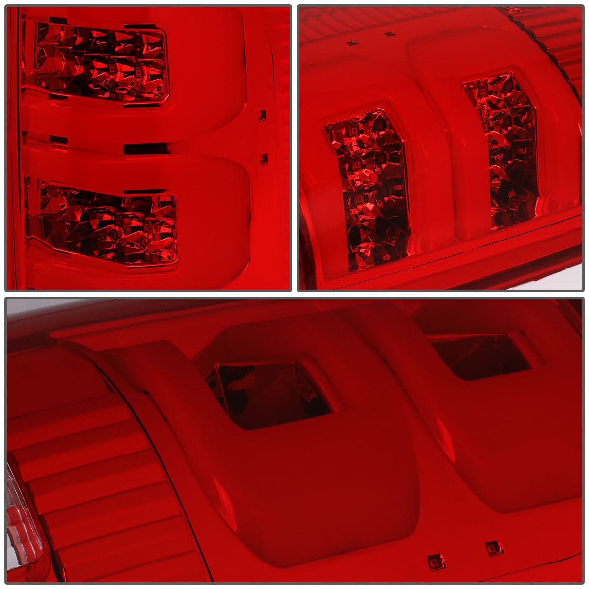 04-08 Ford F-150 3D Style Dual C-Bar LED Tail Lights - Chrome/Red