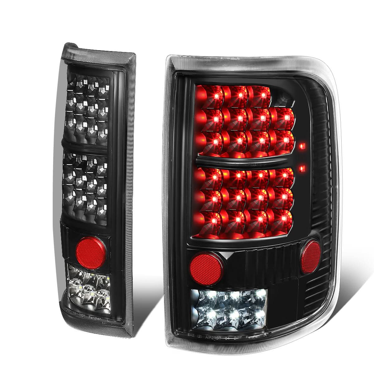 2004-2008 Ford F-150 LED Tail Lights - Black Clear