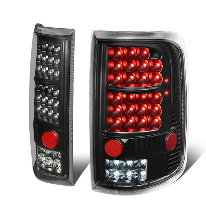 2004-2008 Ford F-150 LED Tail Lights - Black Clear