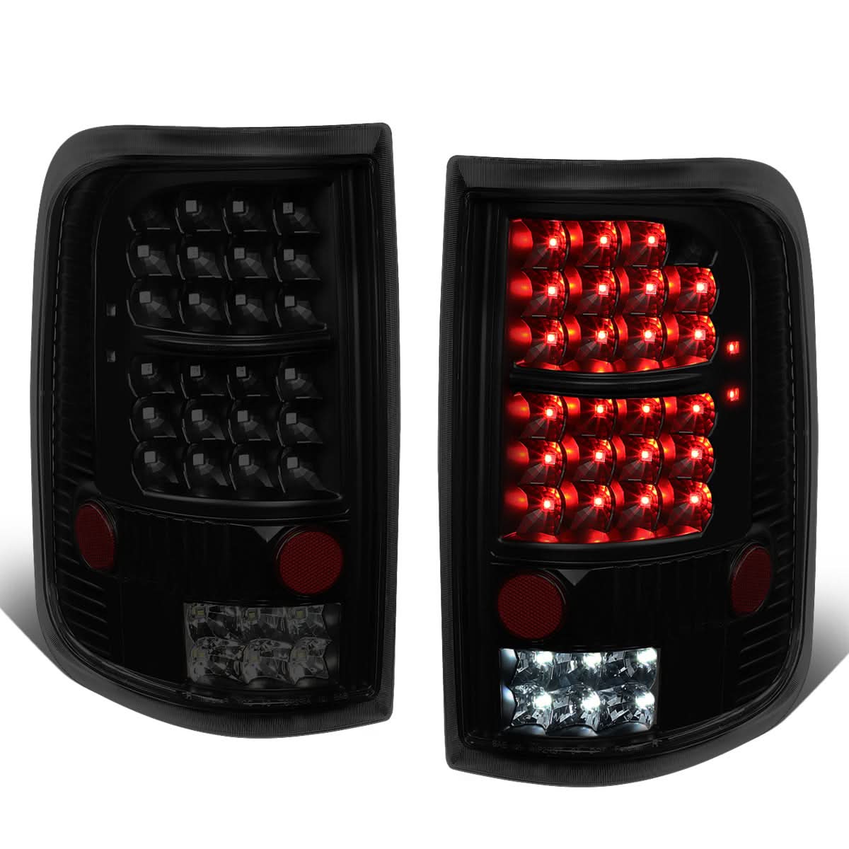 2004-2008 Ford F-150 LED Tail Lights - Black Smoke