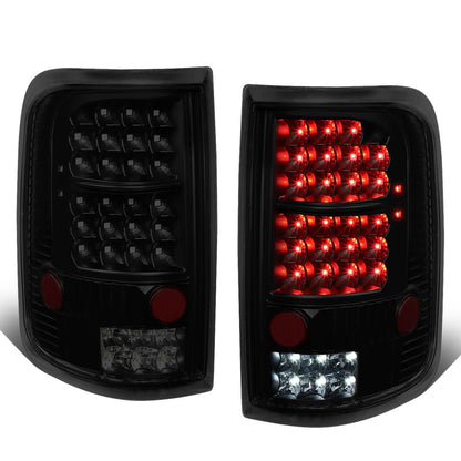 2004-2008 Ford F-150 LED Tail Lights - Black Smoke