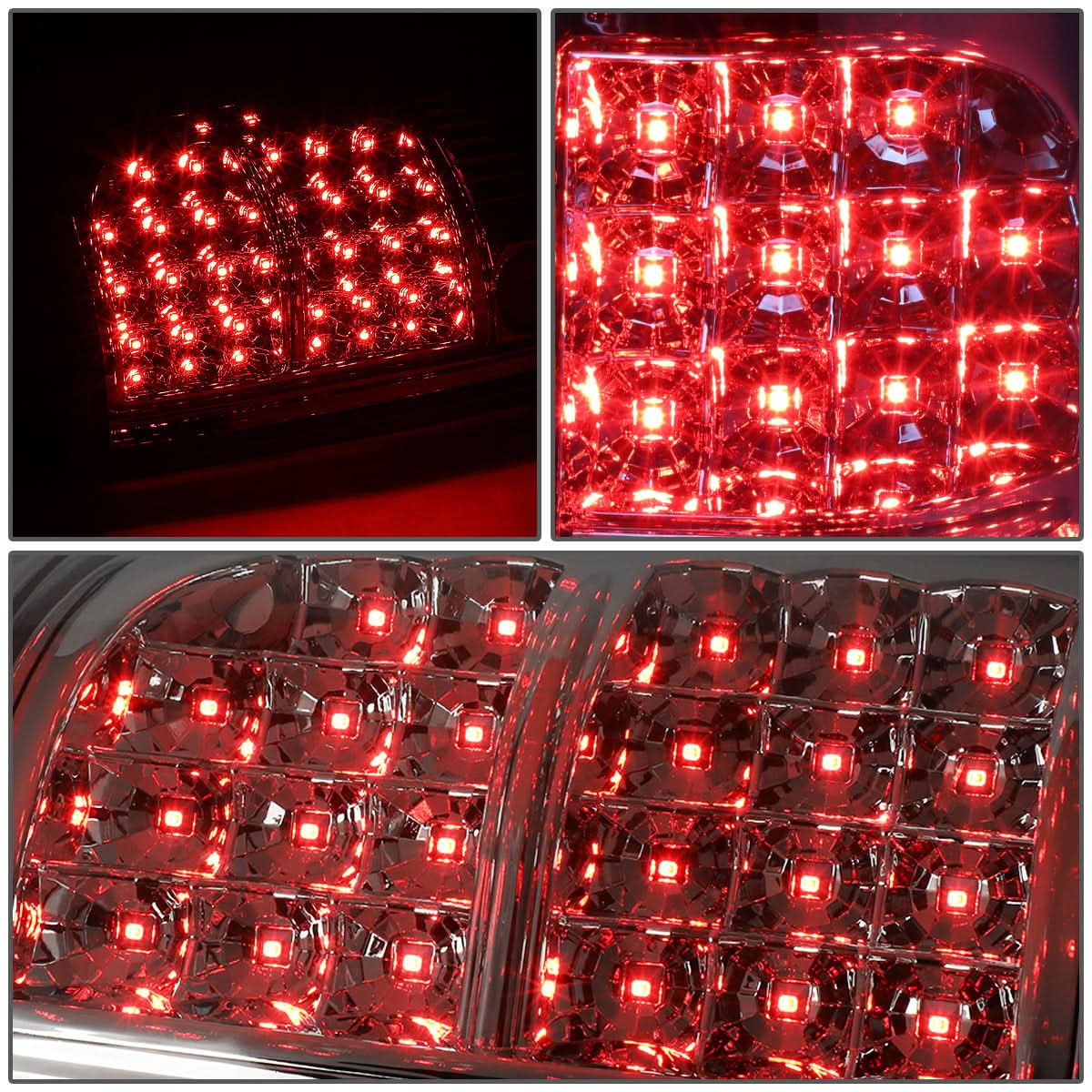 04-08 Ford F-150 LED Tail Lights Chrome Clear