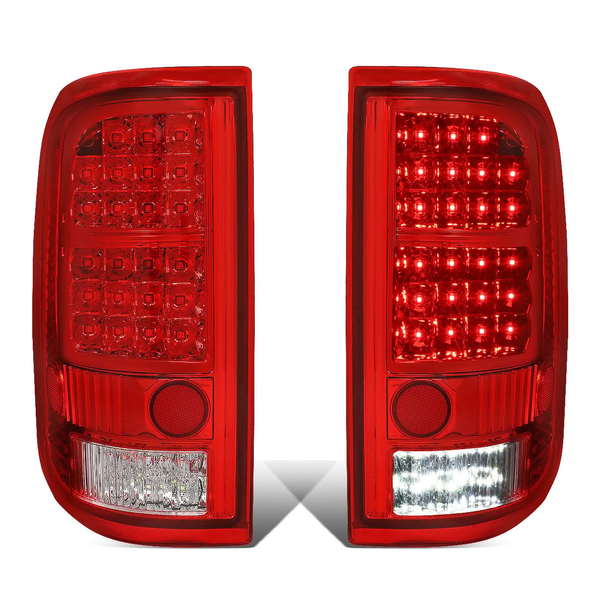 04-08 Ford F-150 LED Tail Lights Chrome Red