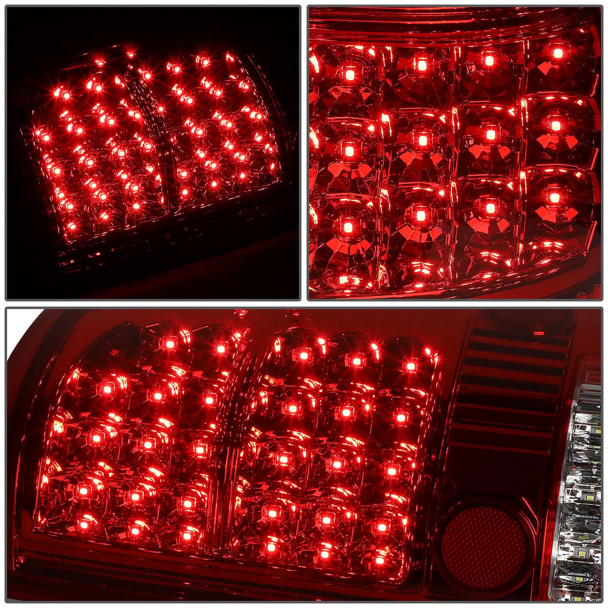 04-08 Ford F-150 LED Tail Lights Chrome Red