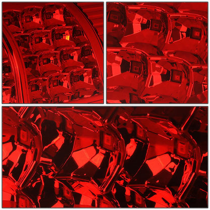 04-08 Ford F-150 LED Tail Lights Chrome Red