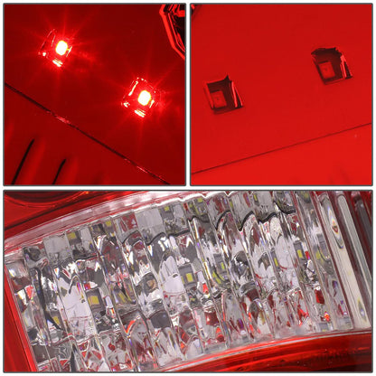 04-08 Ford F-150 LED Tail Lights Chrome Red