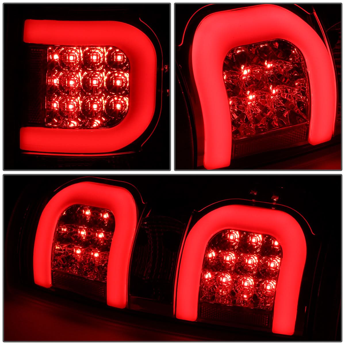 2009-2014 Ford F-150 Dual C-Bar 3D LED Tail Lights - Chrome/Clear