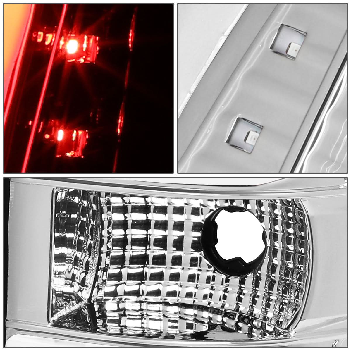 2009-2014 Ford F-150 Dual C-Bar 3D LED Tail Lights - Chrome/Clear